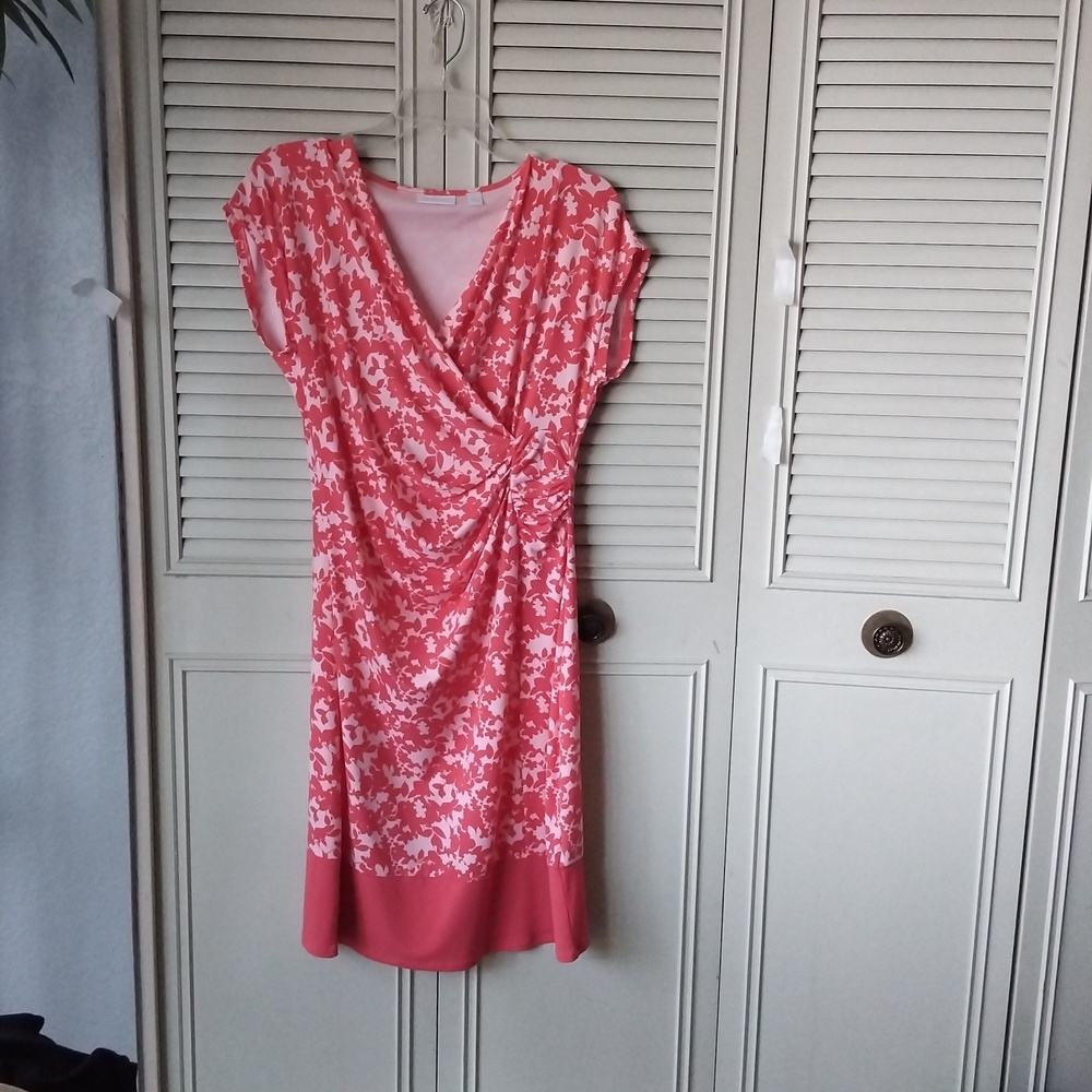 Unworn Ny and C coral/wht dress